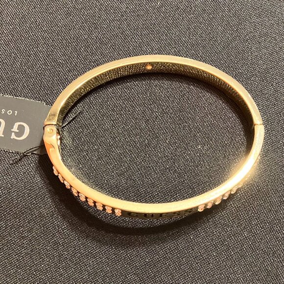 Guess Gold Tone Bangle with Rhinestones (7.5") - Picture 4 of 8